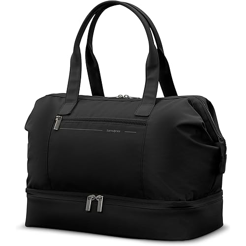 Samsonite Better Than Basics Weekender Duffle – Drop Bottom Travel Bag with 14” Laptop Compartment, SmartSleeve™
