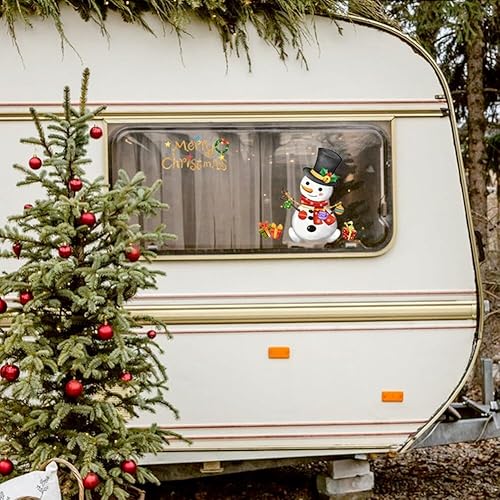 Miniatura 5 de Adhesivo de Navidad para asiento de inodoro, calcomanías de Navidad para tapa de inodoro, muñeco de nieve de Navidad, calcomanía autoadhesiva para