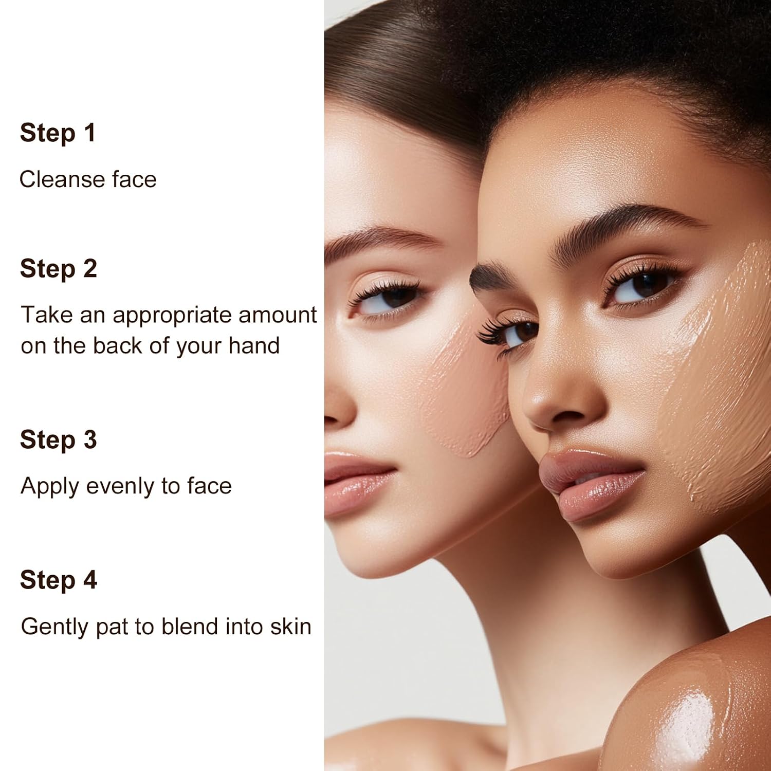 Hanae Korea Foundation Stick, All-in-one foundation (with built-in brush), lightweight and non-cakey, creates a natural finish, effectively covers imperfections, portable makeup (Nude)