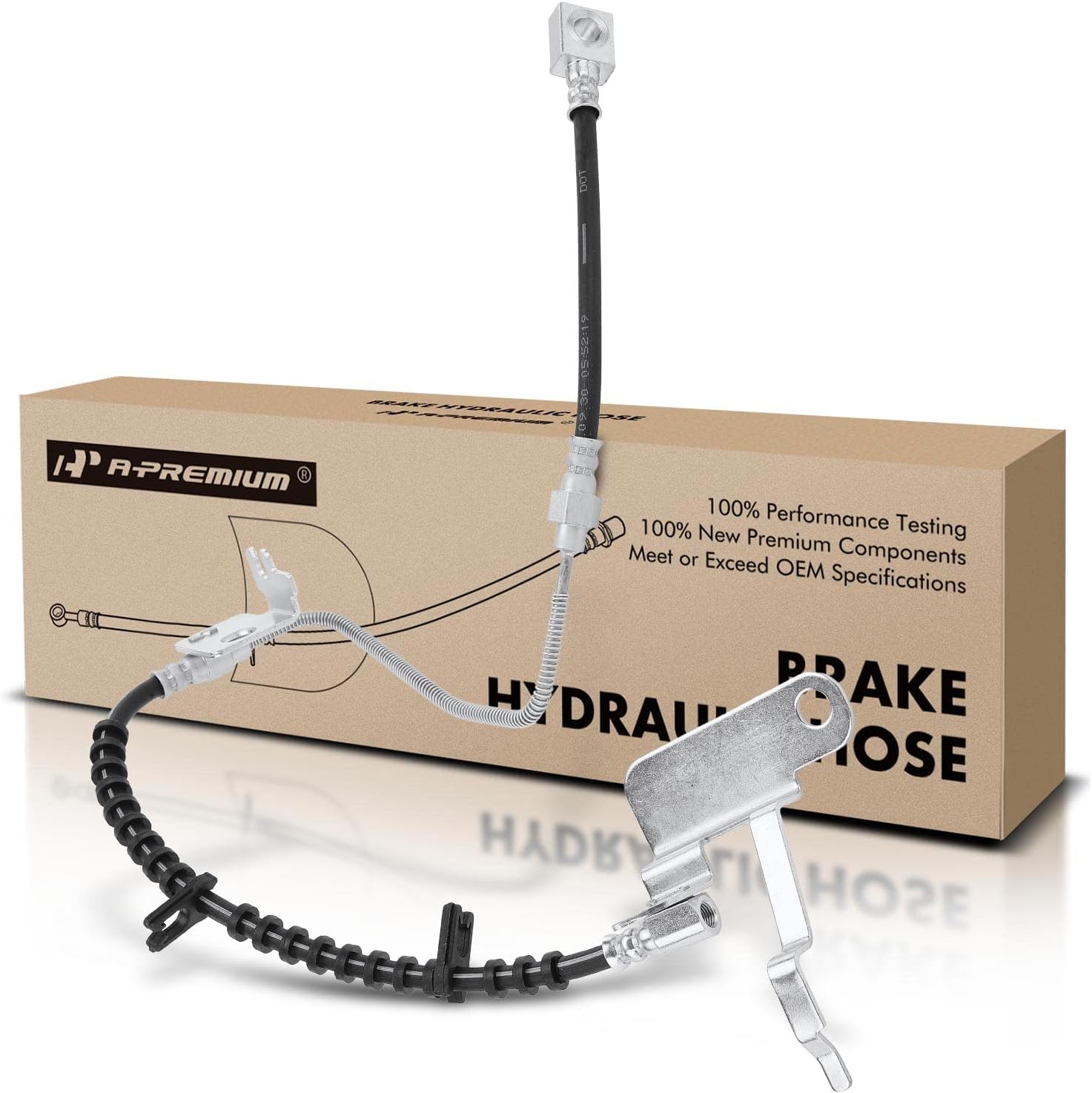 A-Premium Rear Driver Brake Hydraulic Hose Compatible with Dodge and Chrysler Models - Grand Caravan 2006-2007, Town & Country 2006-2007 - Replace# 68211663AA