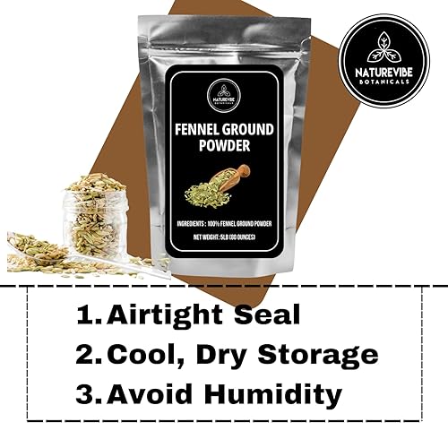Miniatura 8 de Naturevibe Botanicals - Semillas de hinojo orgánico en polvo, 5 libras, Foeniculum Vulgare, especia india (el embalaje puede variar)