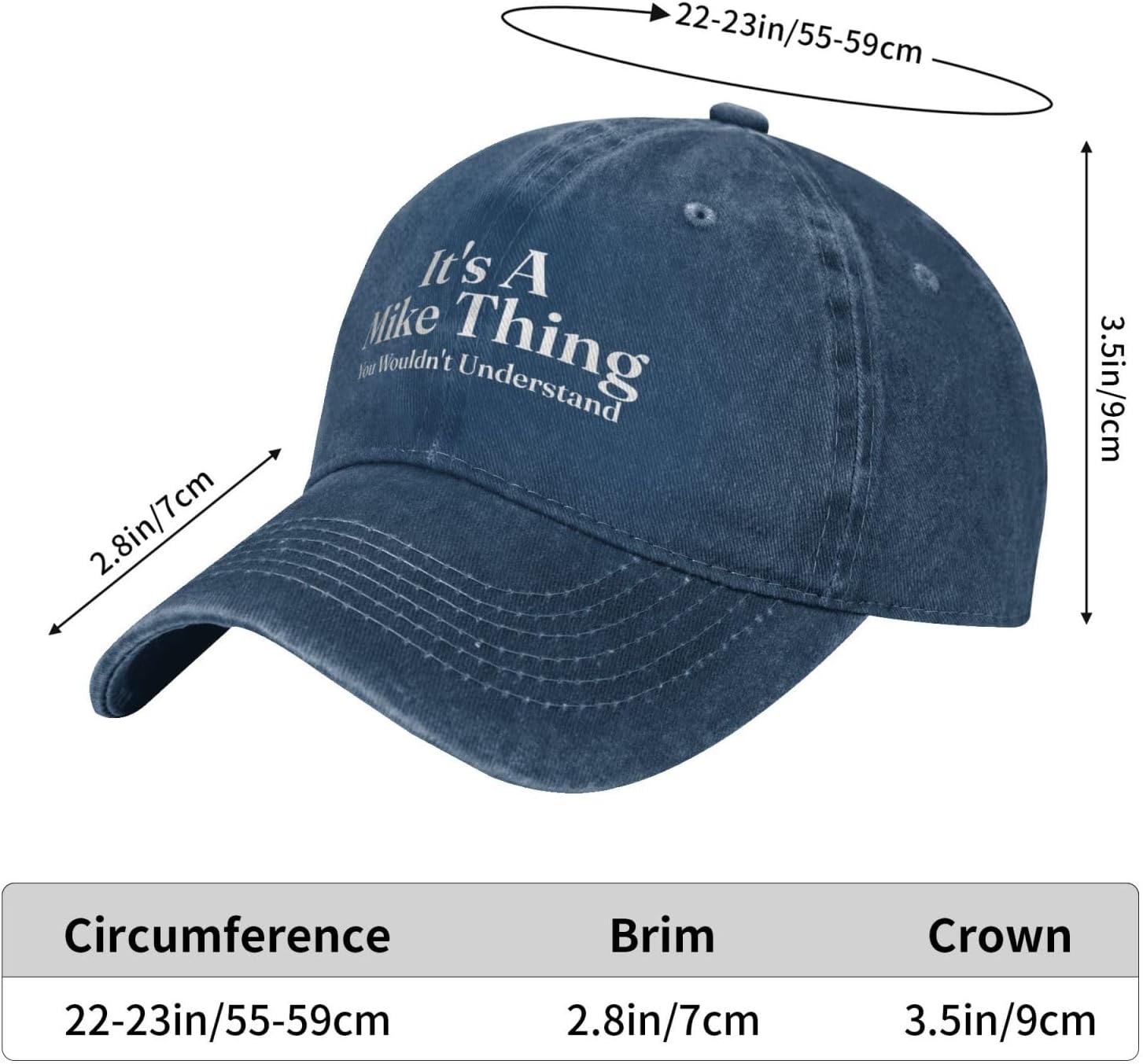 It's A Mike Thing You Wouldn't Understand Funny Baseball Hat for Man Gray Sports Hats