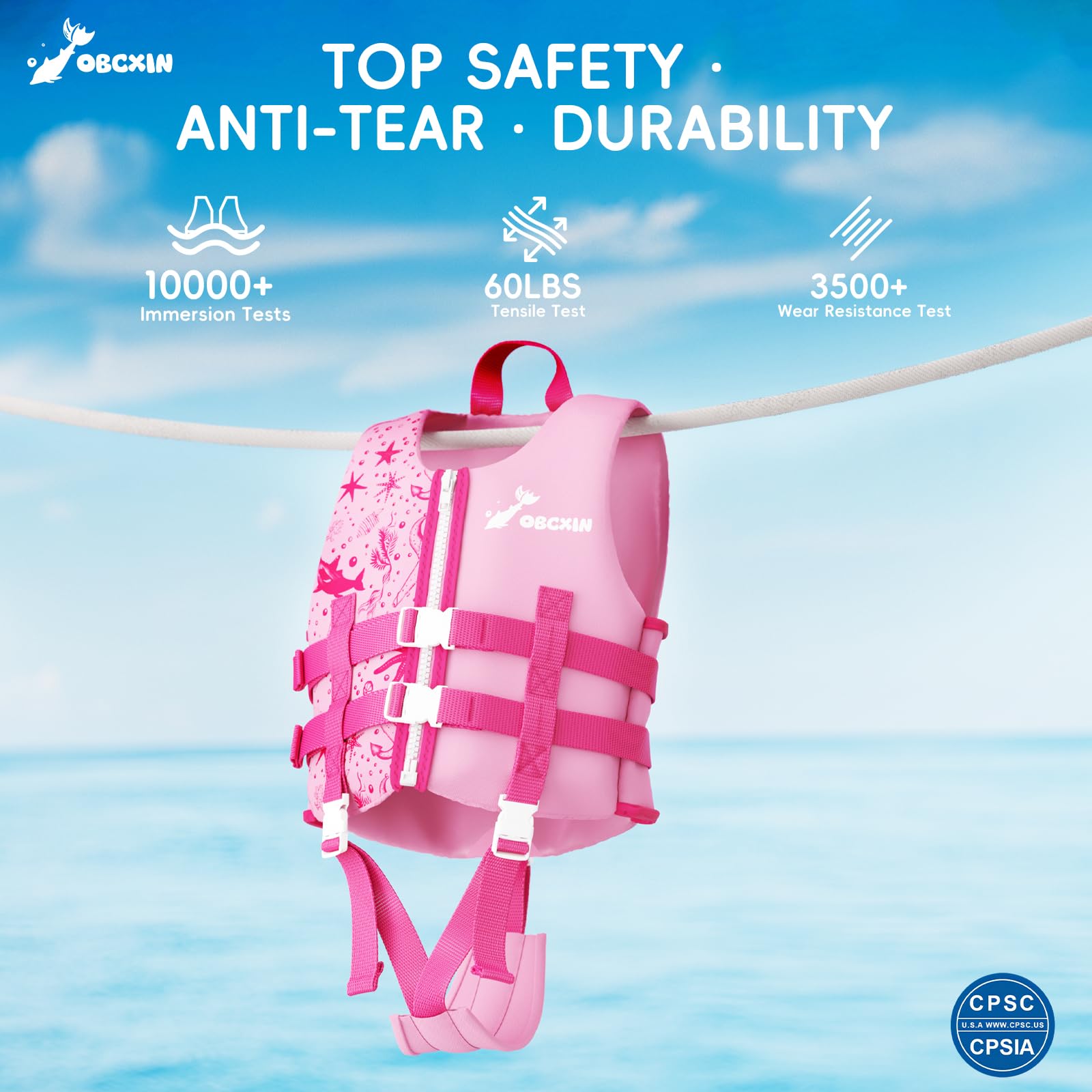 Chaleco de Natación para Niños, Flotador Ajustable, TÜV geprüft, Neopreno Suave,para Piscina Playa Clases de Natación
