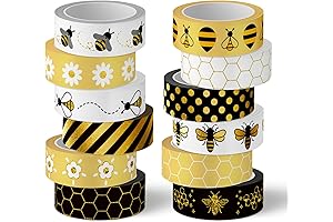 Whaline 12 Rolls Bee Sticker: Sweeten Your Crafts with Buzzing Charm