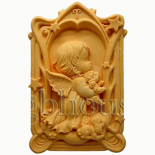 Aries Pray Angel of Compassion - Molde de silicona de porcelana fría para jabón/vela/polímero/arcilla