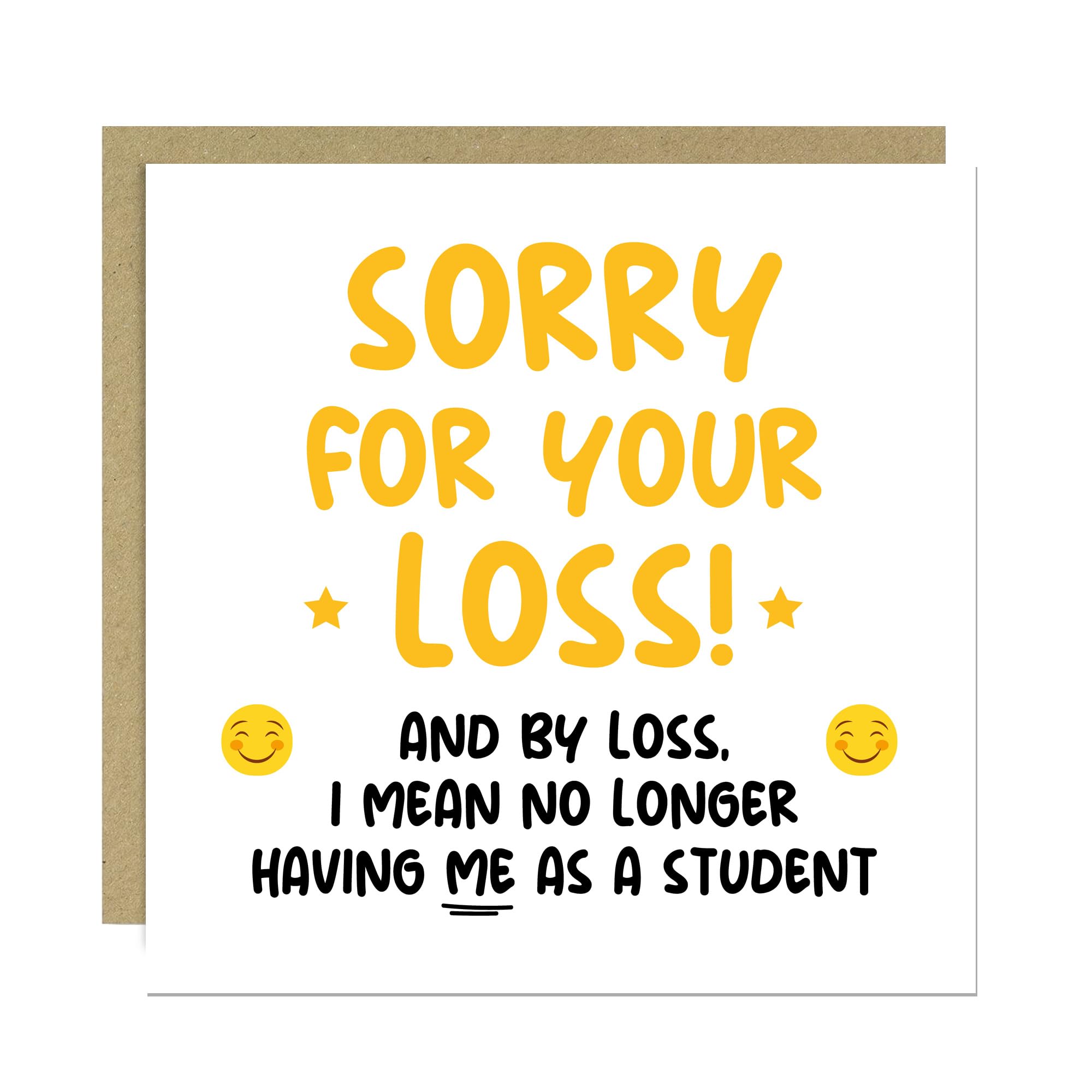 RED OCEAN Funny Leaving School Nursery College Card For Teachers Goodbye Novelty Cards For Teachers End of Term School Nursery Leavers Card For Teacher Teaching Assistant