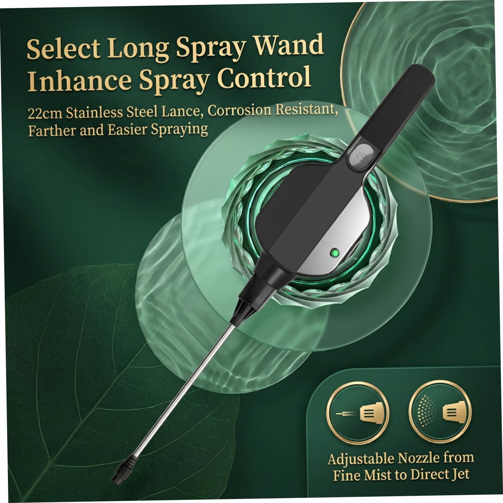 Vaporisateur électrique d'intérieur pour plantes 2000 ml rechargeable avec deux modes de pulvérisation et longue buse pour plantes d'intérieur.