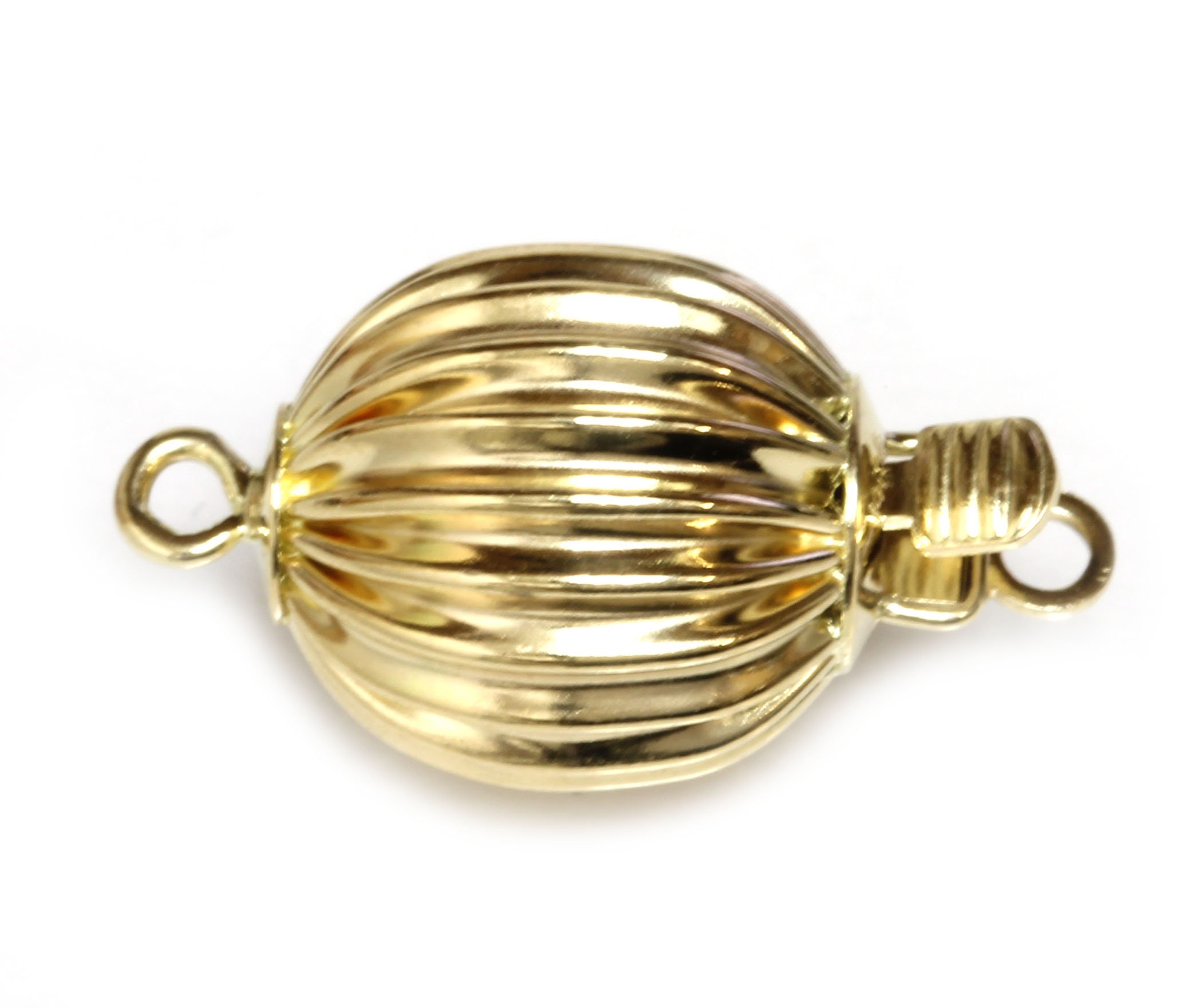 Fermoir Pour Collier En Or 14kt (585) - Perle Dorée 10mm - Fabriqué En Allemagne - Neuf Avec étiquettes