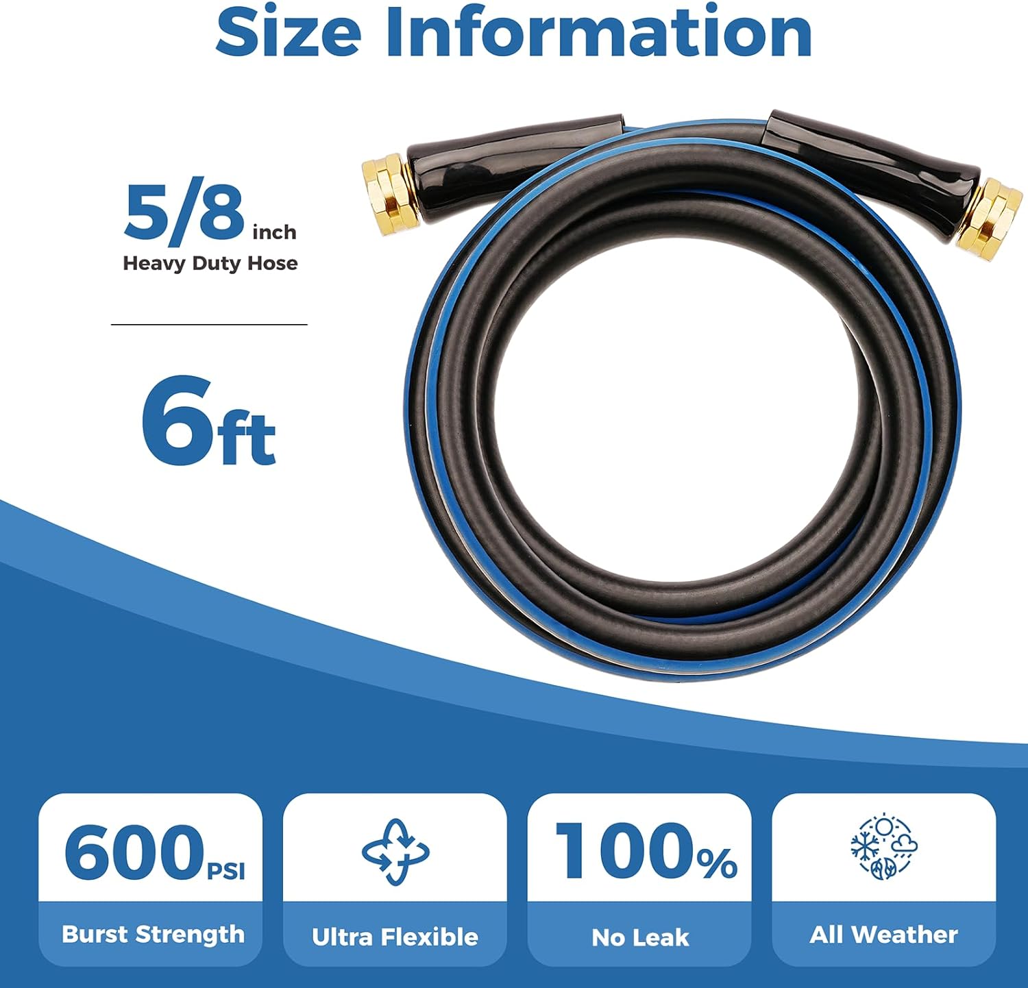 SheeChung Short Garden Hose 2ft x 5/8" and RV Water Filter 2 Pack with Flexible Hose Protector for RV, Boat, Campsite – Reduces Odors, Bad Taste, Chlorine, Rust