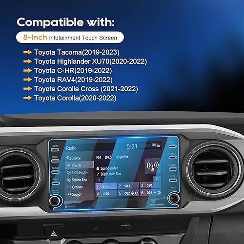 Vista 55 de LFOTPP Protector de pantalla F150 para 2015-2021 2022 2023 F*ord F 150 F150 F250 F350 F450 sync2 sync3 Coupé Hatchback 8 pulgadas navegación vidrio