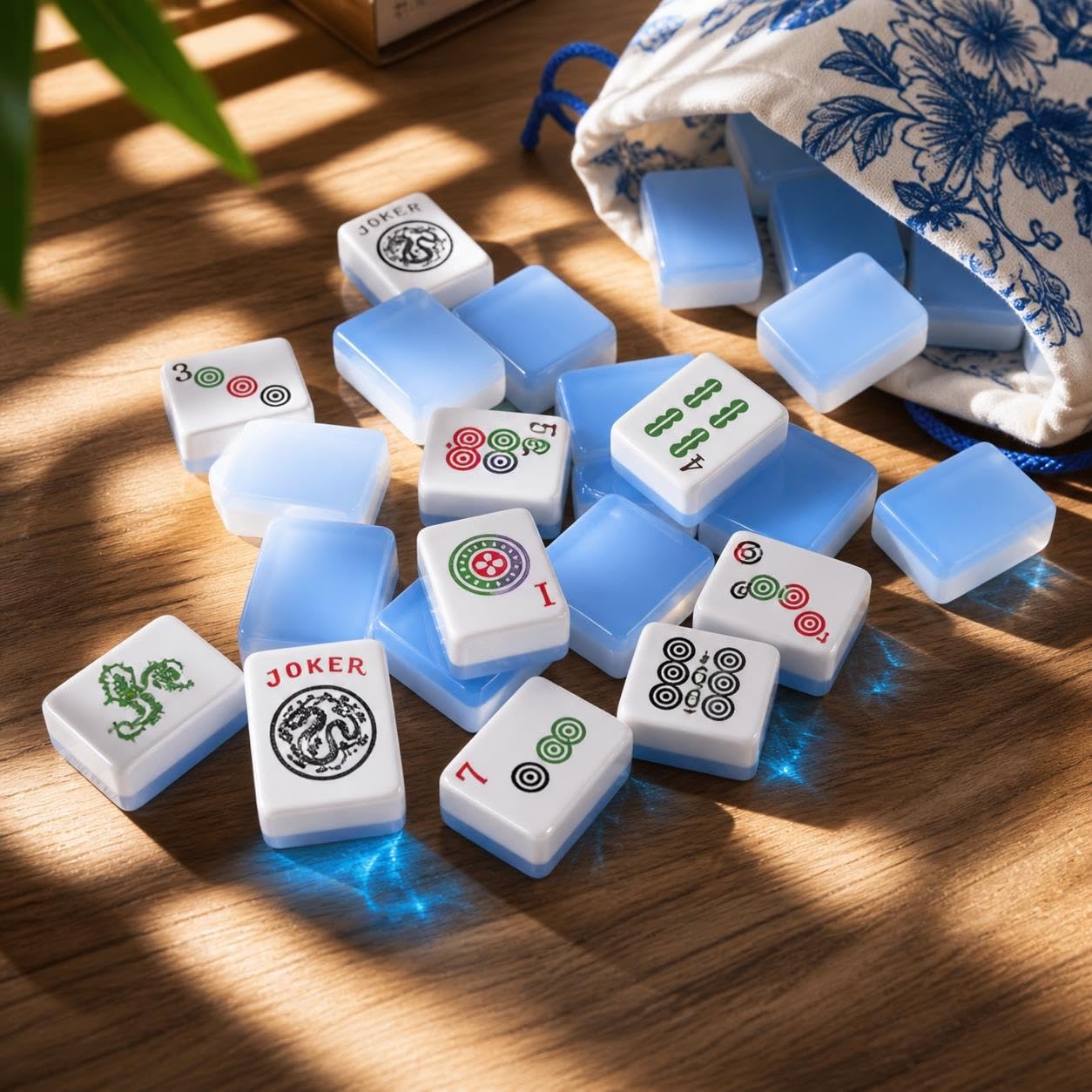 Juego Mahjong Americano Premium, 166 fichas y Accesorios acrílicos