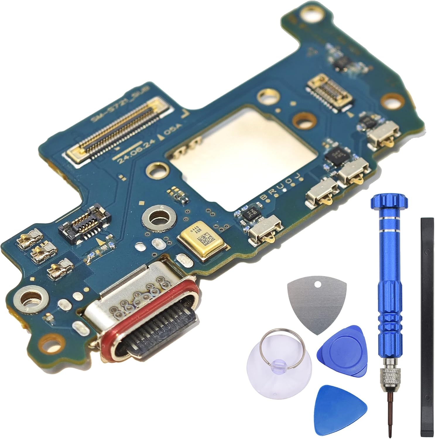 Charging Port Assembly Repair Part for Samsung Galaxy S24 FE SM-S721U