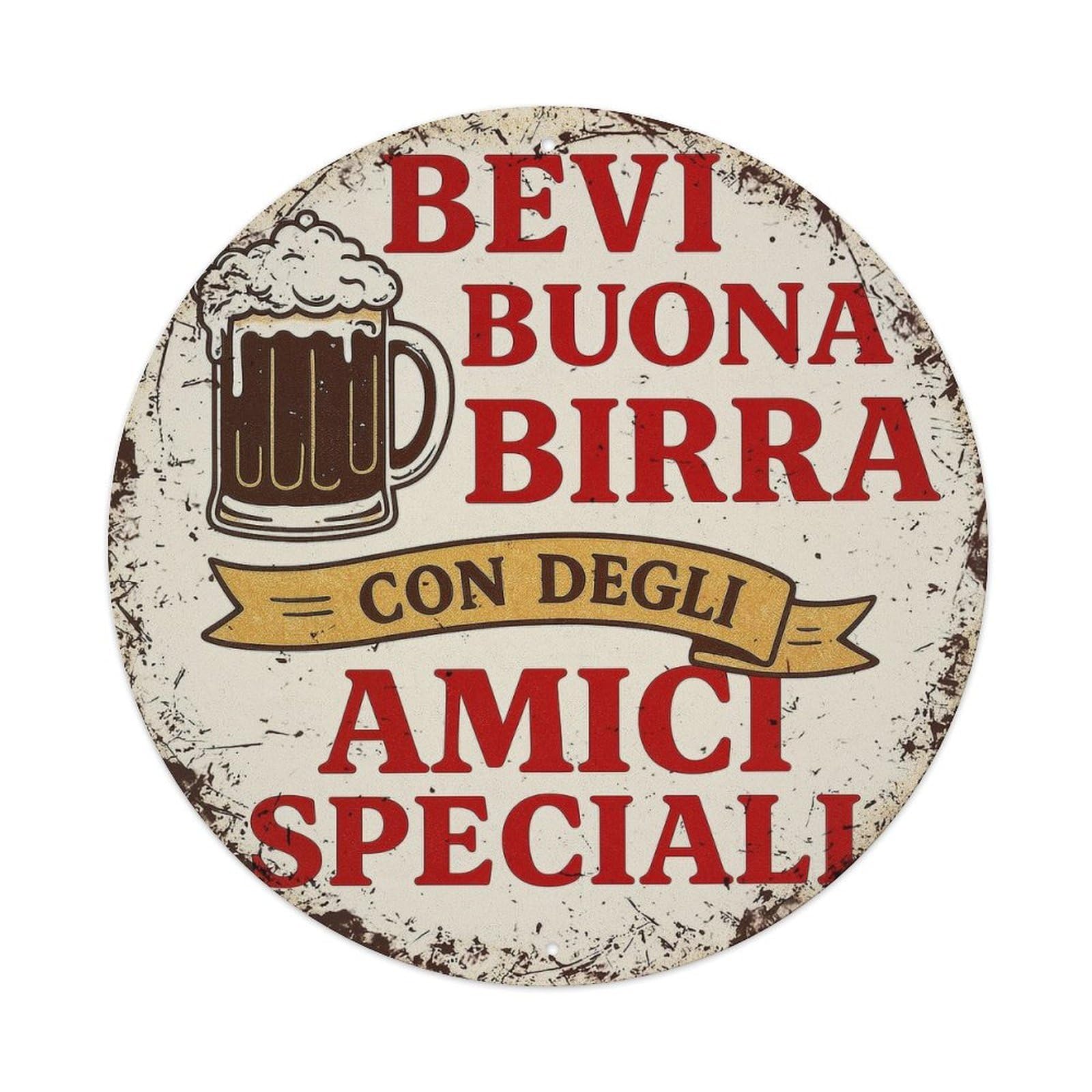 Beverage Beer Friends Special Circle Metal Tin Sign Plaque