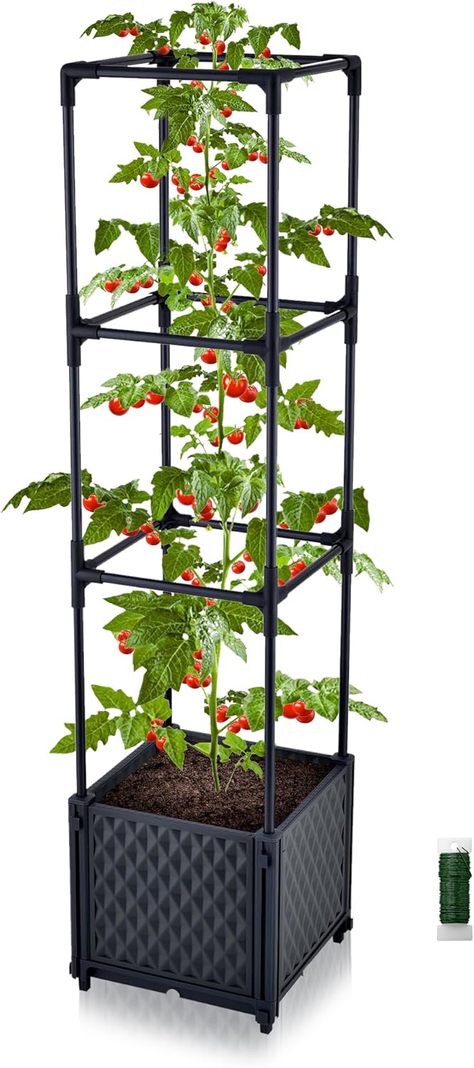 Raised Garden Bed Tomato Cage Tomato Planter Trellis for