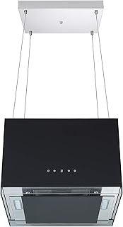 respekta CH11050ISB, cappa a isola di design, 50 cm, colore nero