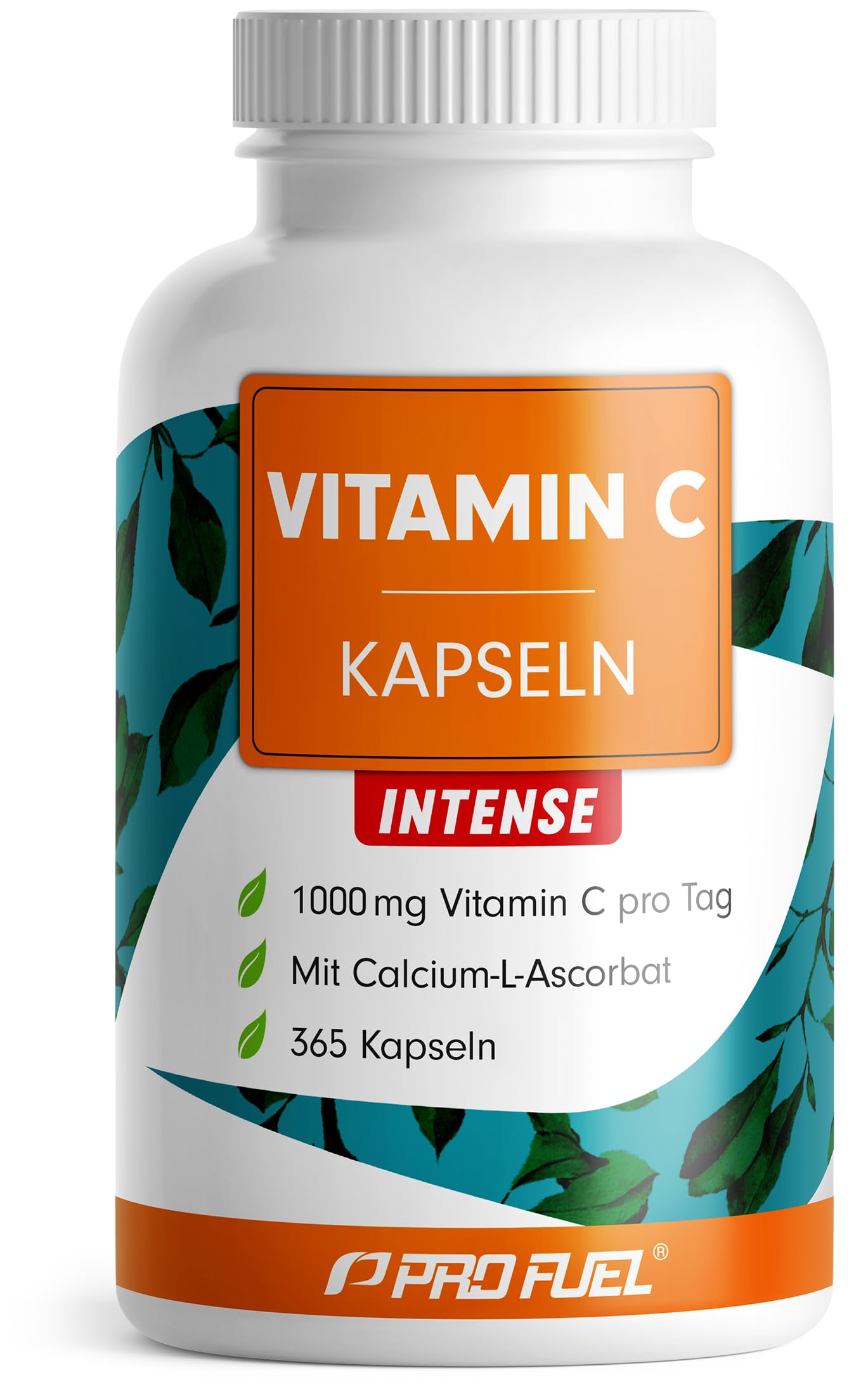 Vitamin C Kapseln 365x - 1000 mg Vitamin C gepuffert pro Tagesportion (2 Kapseln) - hochwertiges Calcium-Ascorbat - zur täglichen Einnahme - laborgeprüft mit Zertifikat - 100% vegan