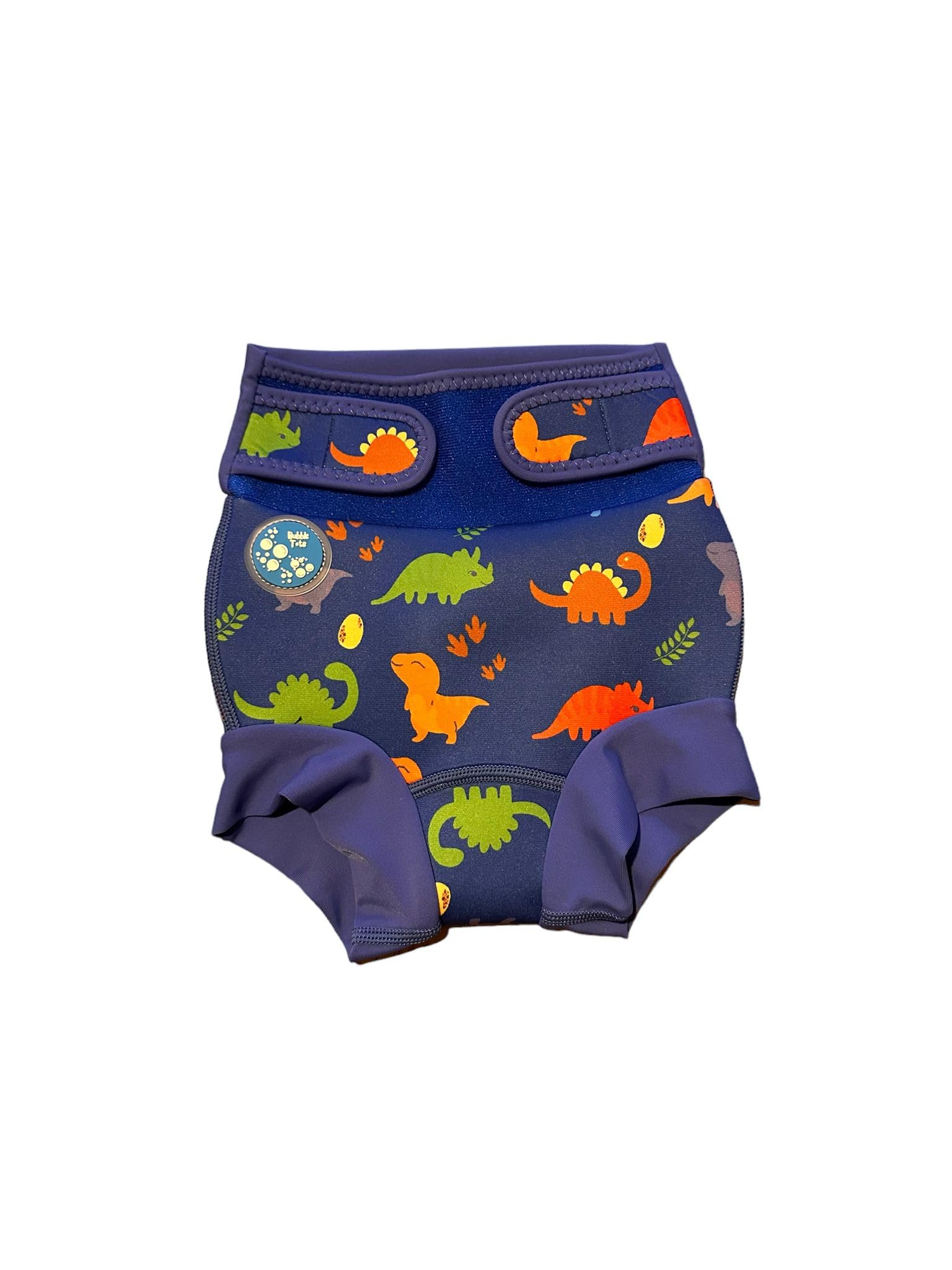 Bubble Tots Go Anywhre Swim Nappy (Blue Dinosaur, Large - 6-12 Months)