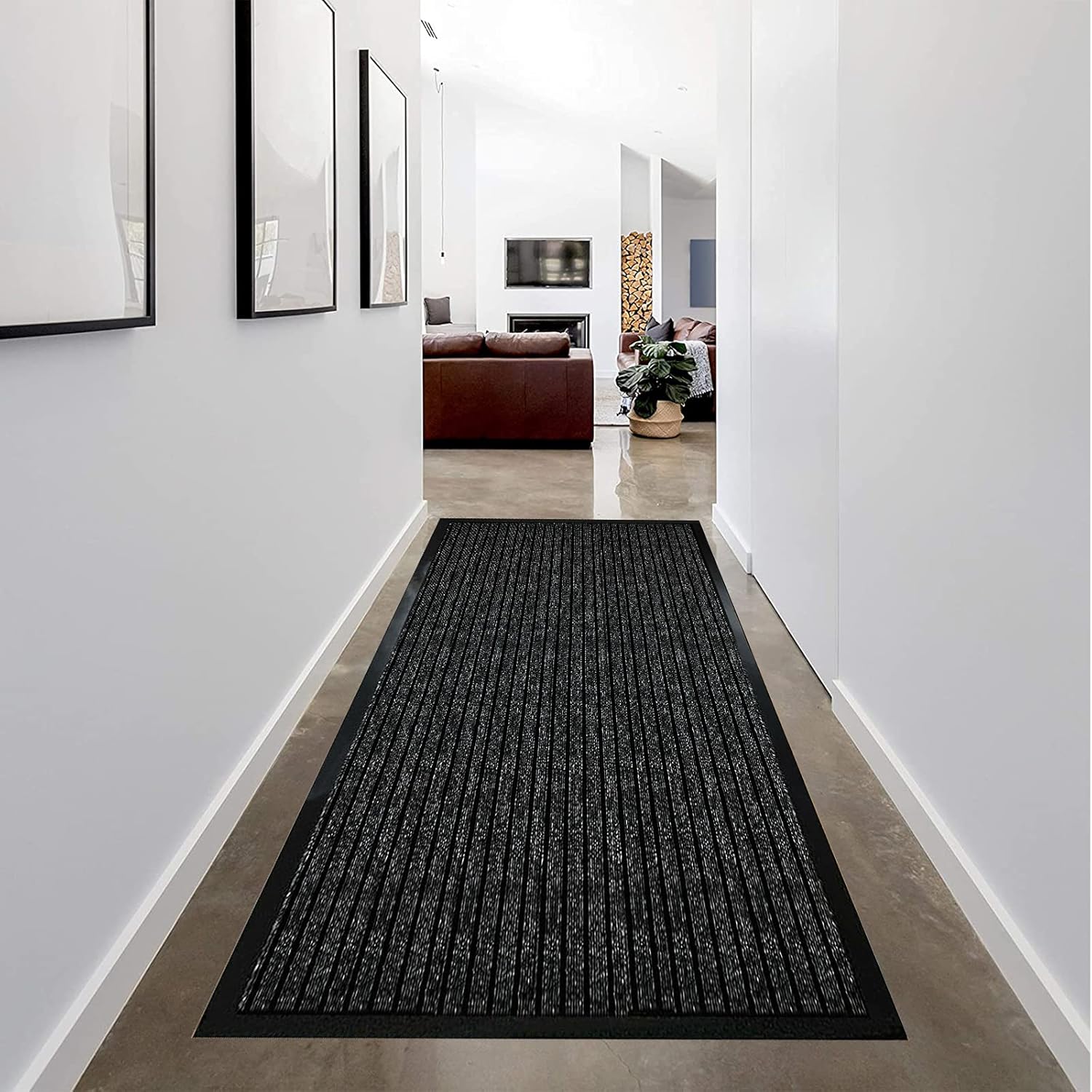 renoazul® Anti Slip Washable Rubber Backed Mat, 80 x 300 cm Dirt