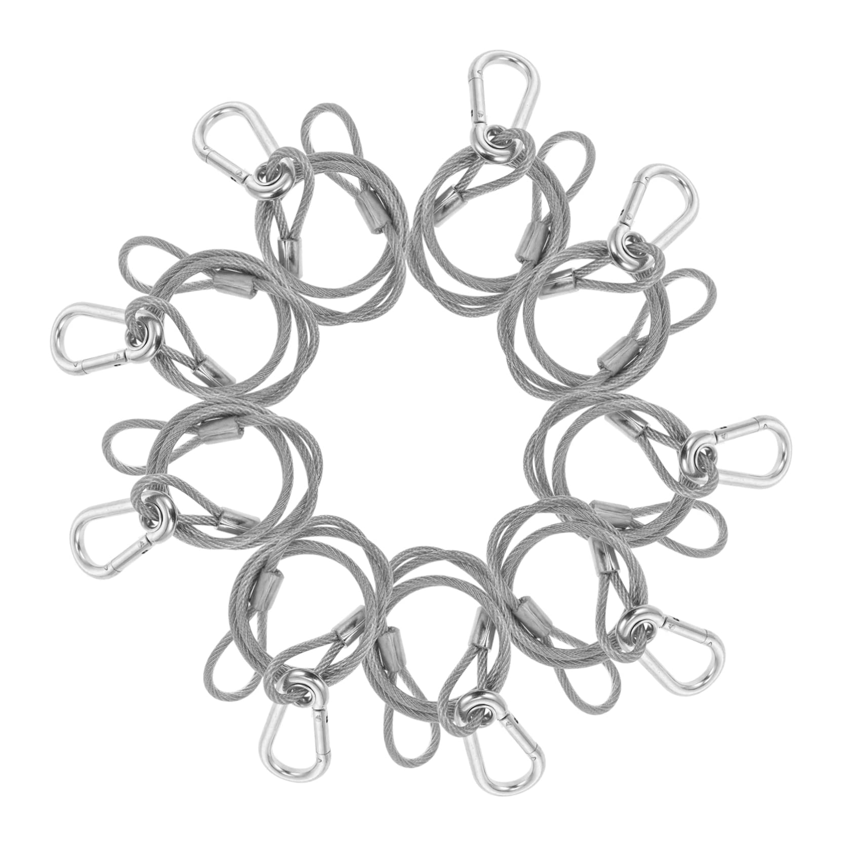 FAVOMOTO 10 Pieces Stage Safety Rope Cable c Cable Safety Lamp Lights Security Cable Security Cable Light Cable Stainless Steel Chandelier
