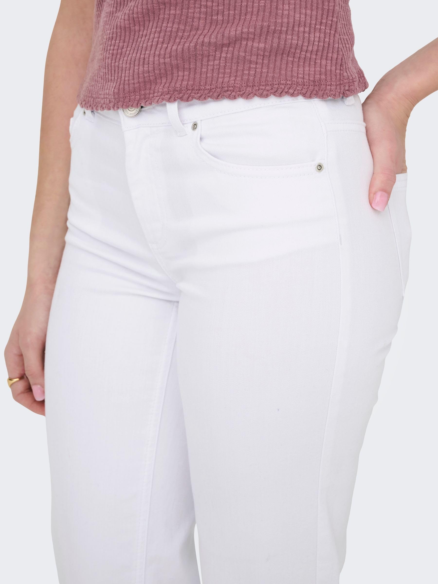 ONLY Jean Coupe Droite ONLBLUSH Taille Moyenne Straight Fit Jeans