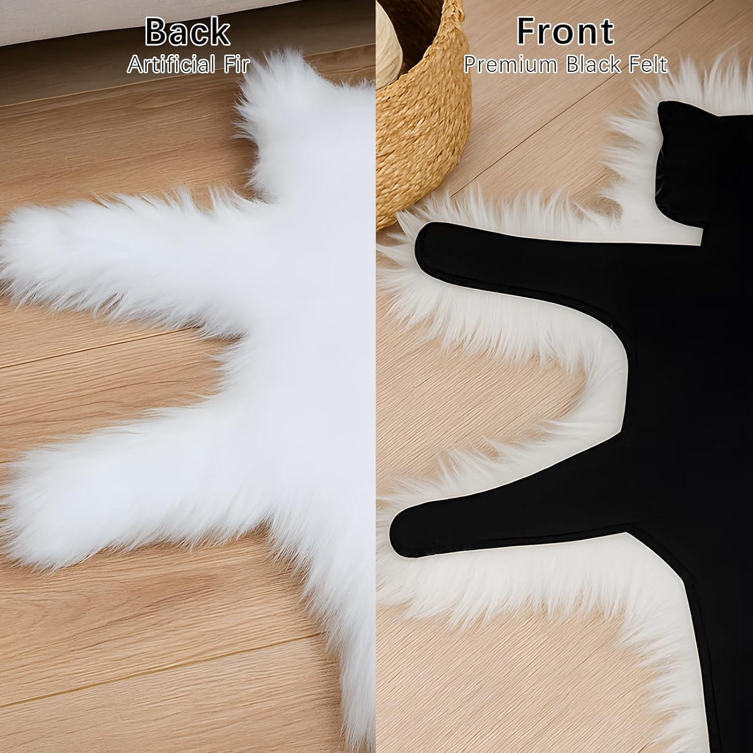 Light Up Fried Cat Rug, Aunt Bethany’s Fried Pussycat Rug Christmas Vacation, Funny Light Christmas Decoration Area Rug, Xmas Gift Fur Trimmed Cat Carpet (Warm Light)
