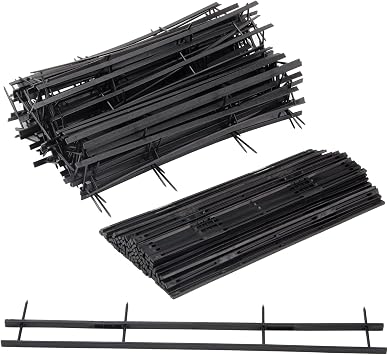 100 Pack Binding Spines Reclosable 11 Long 1.7" Depth 4 Pin Spine | Plastic Binder Combs 200 Sheet Capacity Binding Strips, Black