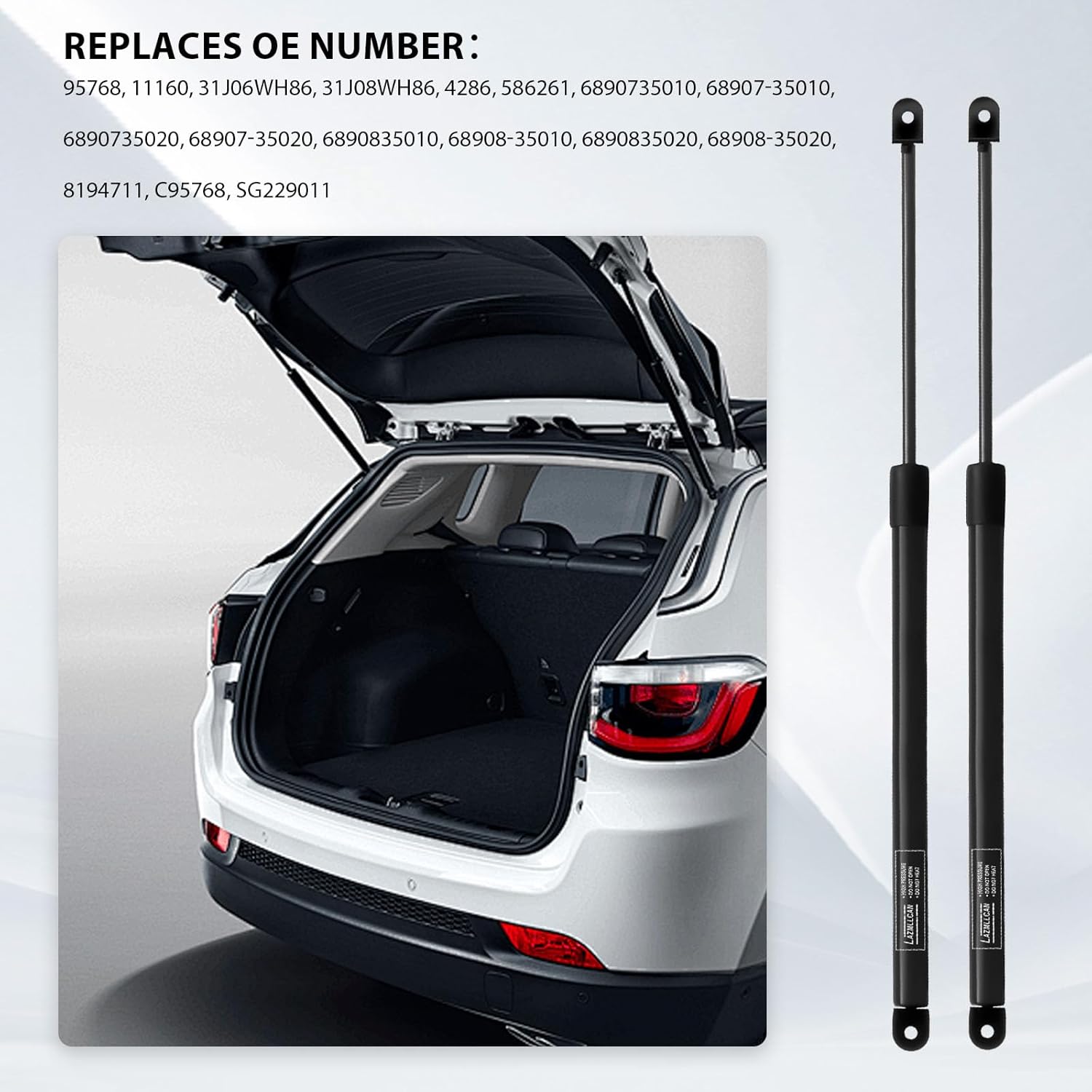 2 Pcs Rear Hatch Trunk Struts Shocks Fit for Toyota 4Runner 1996 1997 1998 1999 2000 2001 2002, Liftgate Lift Support Replacement OE#68908-35020,4286,11160,586261, SG229011