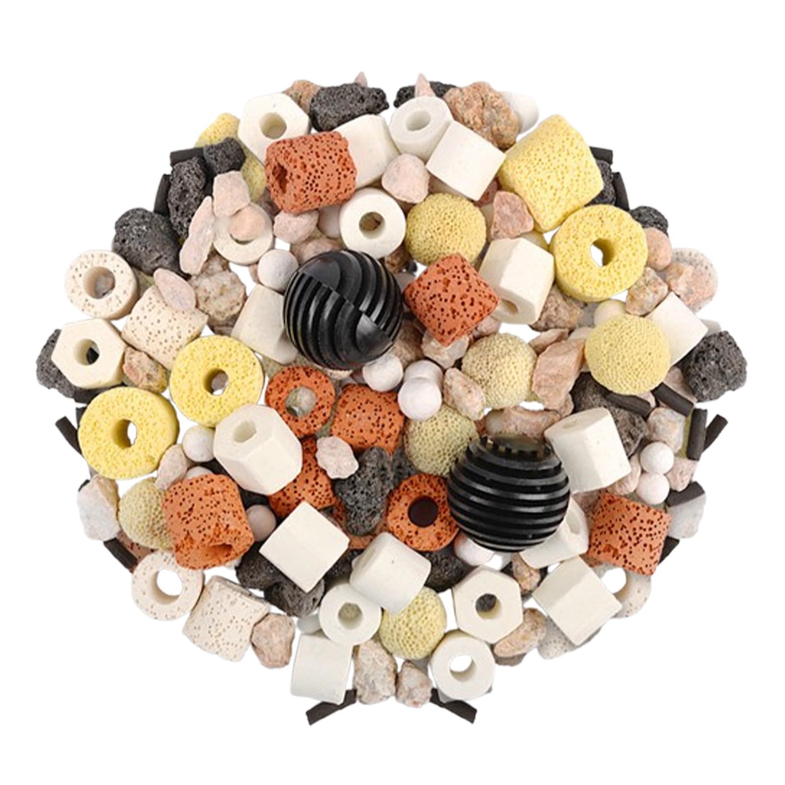 Eterspr 12-in-1 Aquarium Filter Media, Aquarium Filter Ceramic Rings, Aquarium Filter Media Accessories, for Aquarium Pond