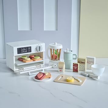 Teamson Kids Little Chef Santa Barbara Wooden Dessert Set, White