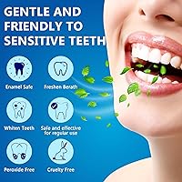 Vista 5 de Tiras blanqueadoras de dientes, blanqueador de dientes, sin peróxido, 28 tiras blancas seguras para el esmalte, 14 tratamientos de blanqueamiento