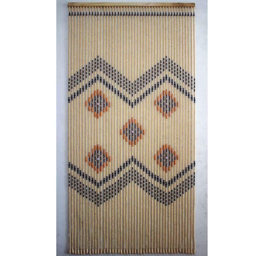 Rideau de perles 45 brins en bois de haute qualite pour une deco rustique