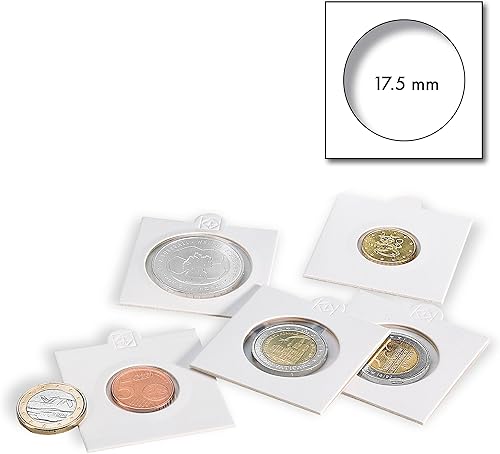 LIGHTHOUSE - Monederos Matrix, autoadhesivos 2x2 para monedas de hasta 0.689 in - Paquete de 100