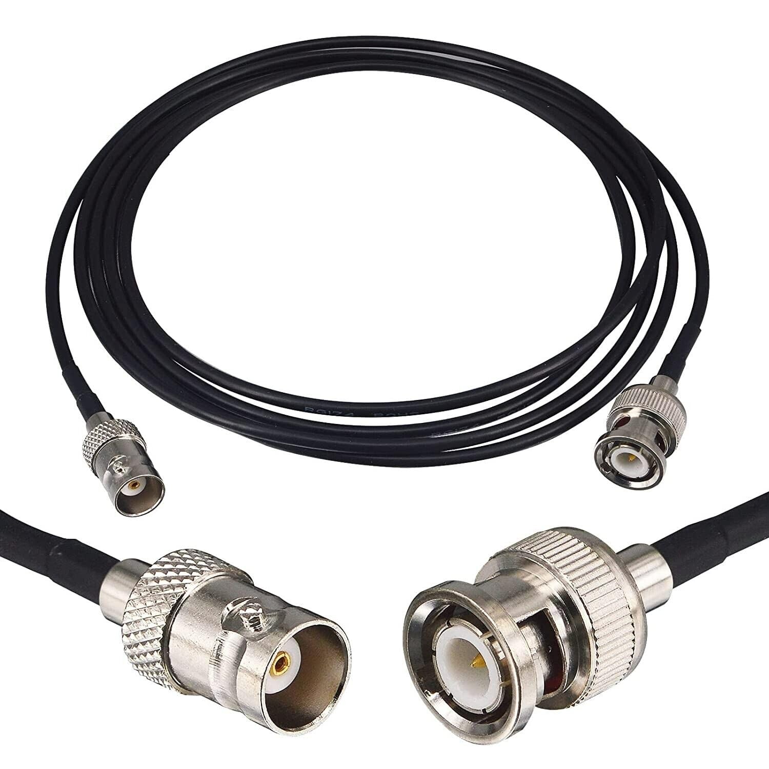 Generic 19inch Antenna Re-Location Rack Mount Kit 1U Front Panel 4 Hole Ports w/ 4 Cables 100cm