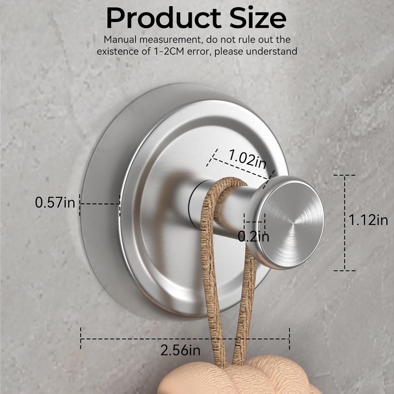 Suction Hooks for Shower, Heavy Duty Suction Cup Hooks, Reusable Bathroom Hooks for Hanging Towels, Robe - No Drill Walls, Glass, Tiles & Smooth Non-Porous Surfaces (4 Packs,Brushed Nickel)