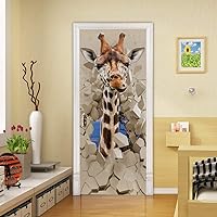 Vista 15 de 3D Pegatina de pared adhesiva para puerta - Poster de película de escaleras antiguas Premium PVC impermeable para pared de dormitorio y sala