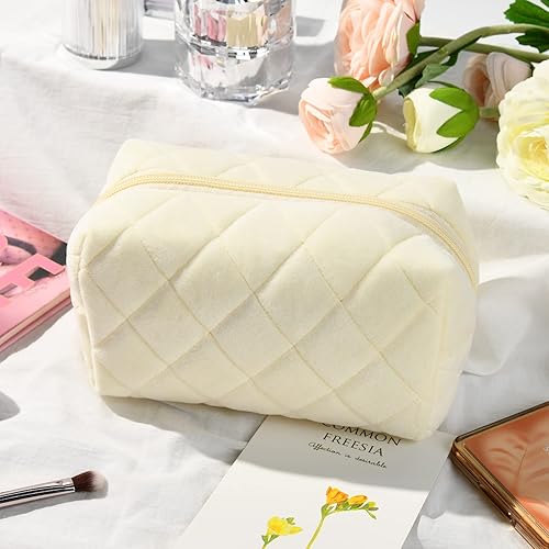 Miniatura 7 de Bolsa de maquillaje de felpa para cosméticos, bonita bolsa de maquillaje estética, bolsa de maquillaje rosa, bolsa de aseo de viaje, organizador de