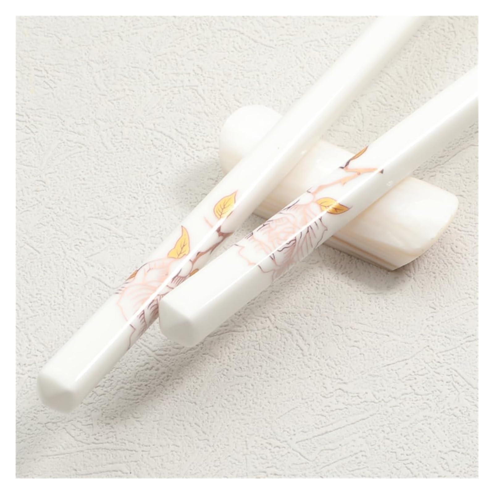 Baguettes en céramique, Coffret cadeau de baguettes réutilisables avec étui, en céramique d'os haute qualité x 10 paires(10 Pairs)