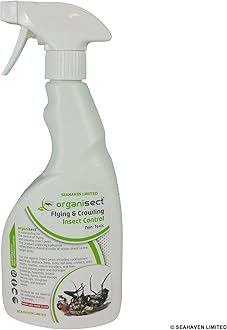 Organisect 500ml Pest Control Organic Natural Home Pest Control Spray Bed Bugs, Fleas,Roaches Spiders, Flying Insects and Other Pests All Natural Insect Killer Child & Pet Safe Non Staining