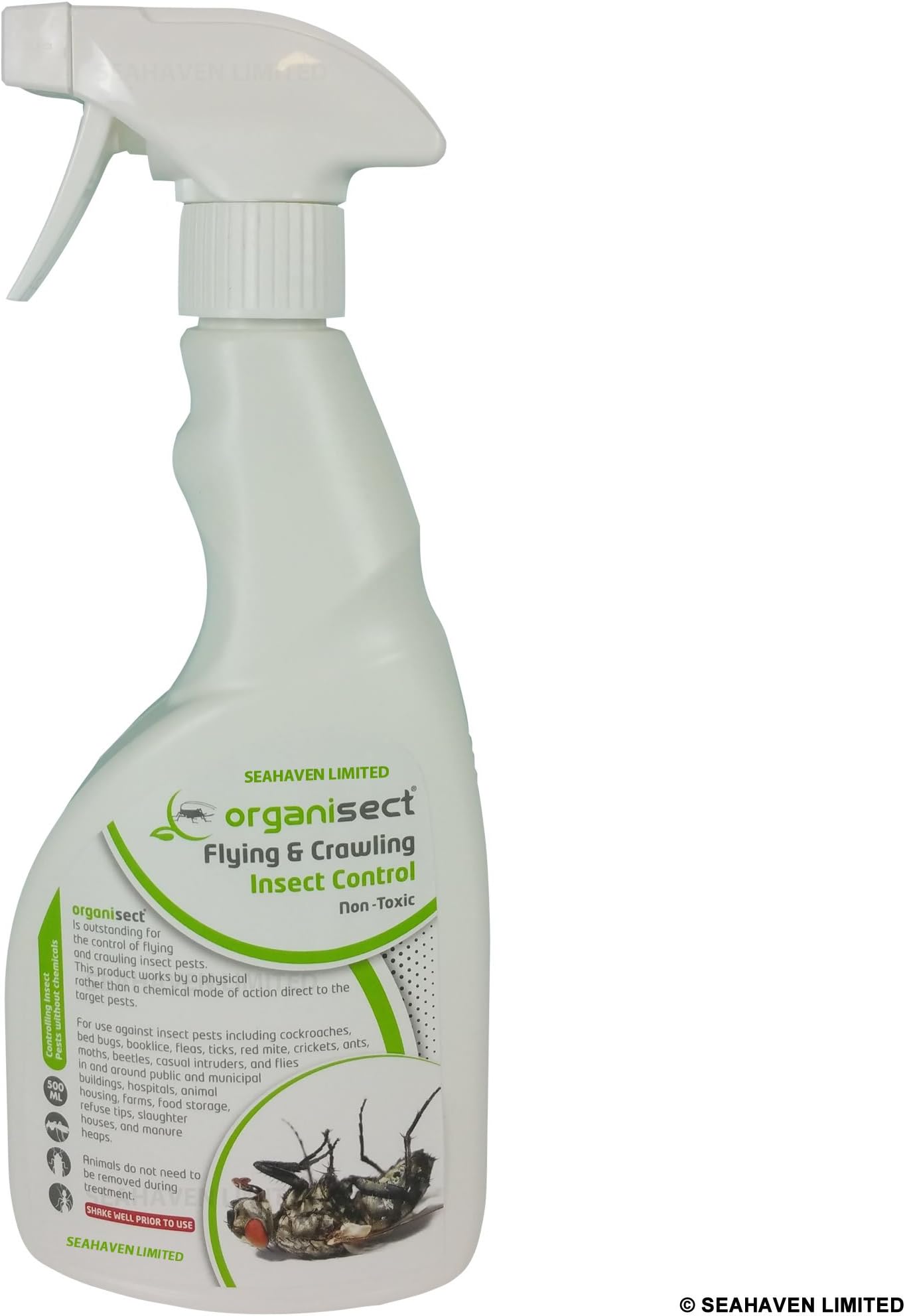 Organisect 500ml Pest Control Organic Natural Home Pest Control Spray Bed Bugs, Fleas,Roaches Spiders, Flying Insects and Other Pests All Natural Insect Killer Child & Pet Safe Non Staining