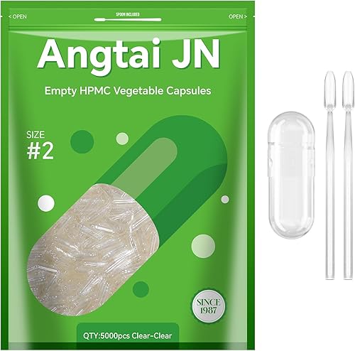 Miniatura 10 de Cápsulas veganas vacías tamaño 2 transparente a base de plantas (500 unidades) sin gluten, sin OMG, kit de llenado de pastillas con certificación