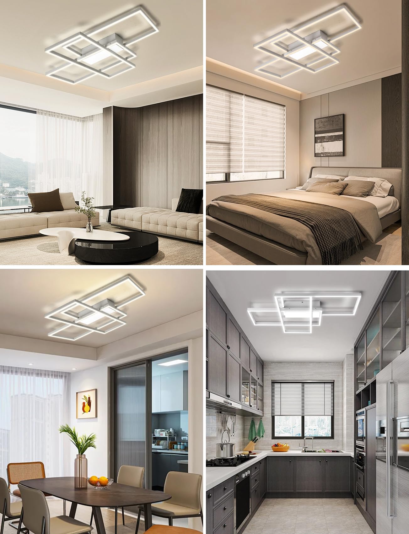 Aigostar 38W Plafoniera Led Soffitto con Controllo Remoto