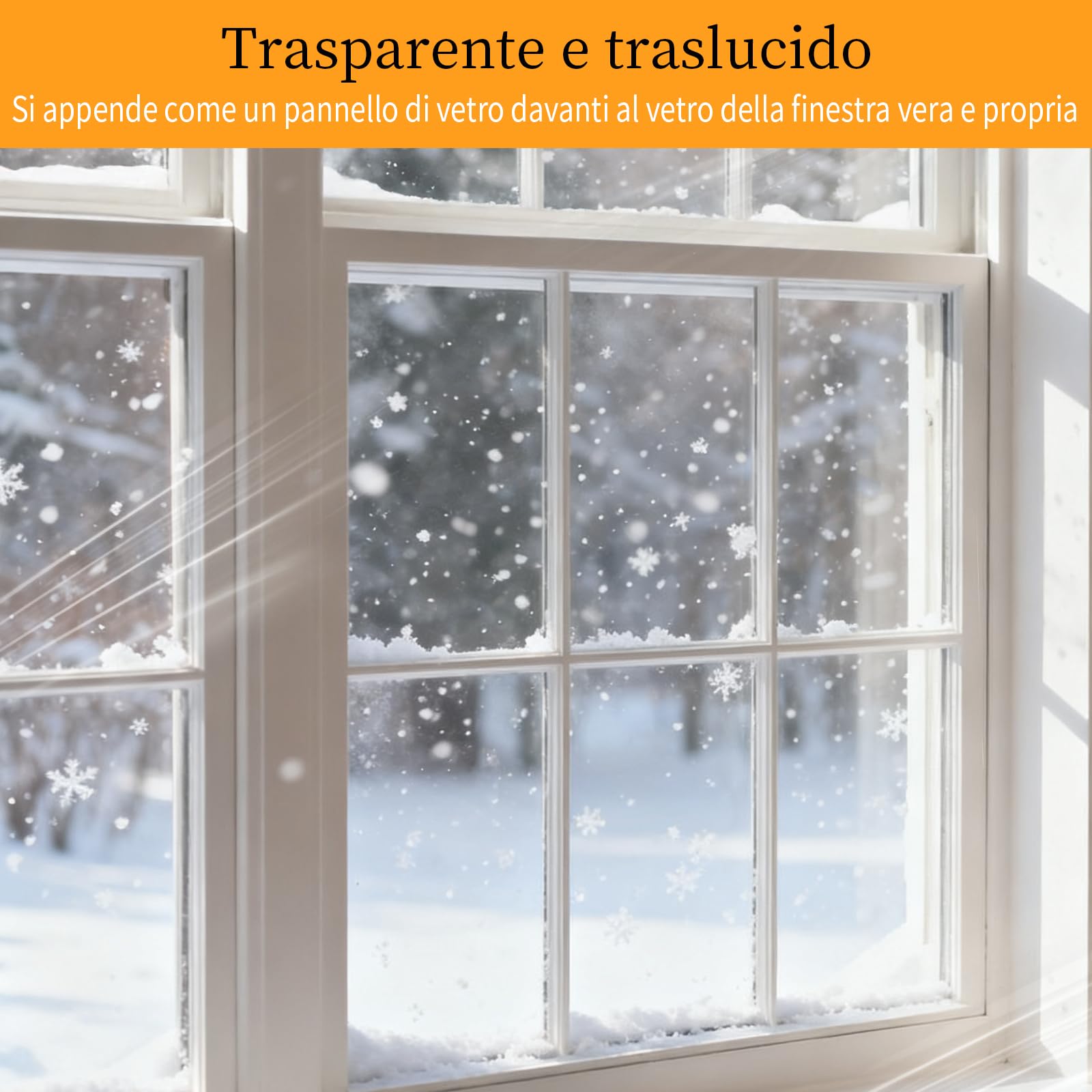 BKSAI Pellicola termica per finestre, contro il freddo, 100 x 150 cm | Tagliabile, pellicola protettiva dal freddo, isolamento termico, contro la condensa