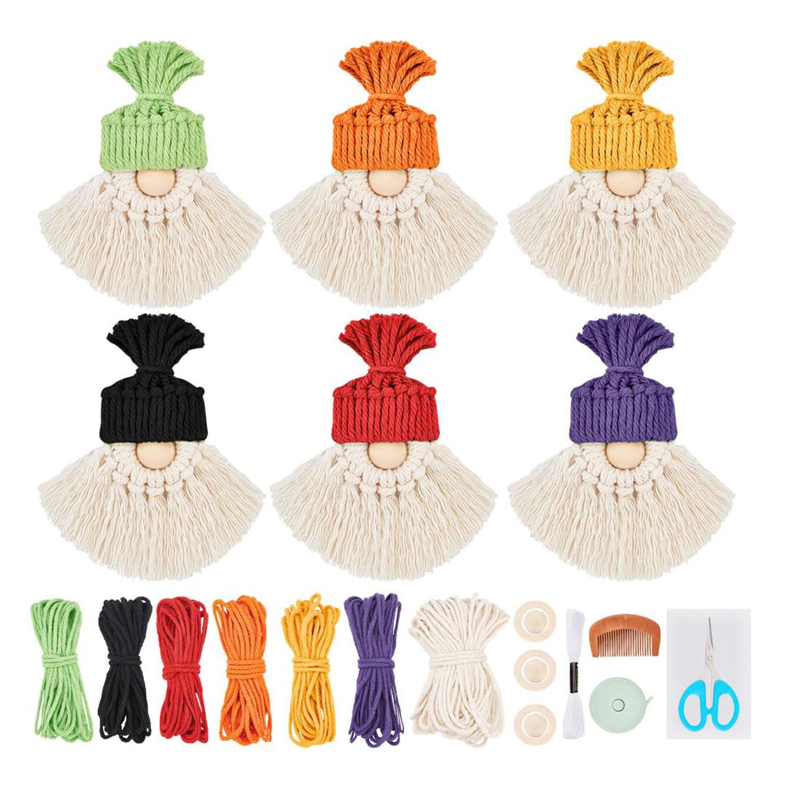 Kit macramé Père Noël pour décorer le sapin de Noël en famille cet hiver