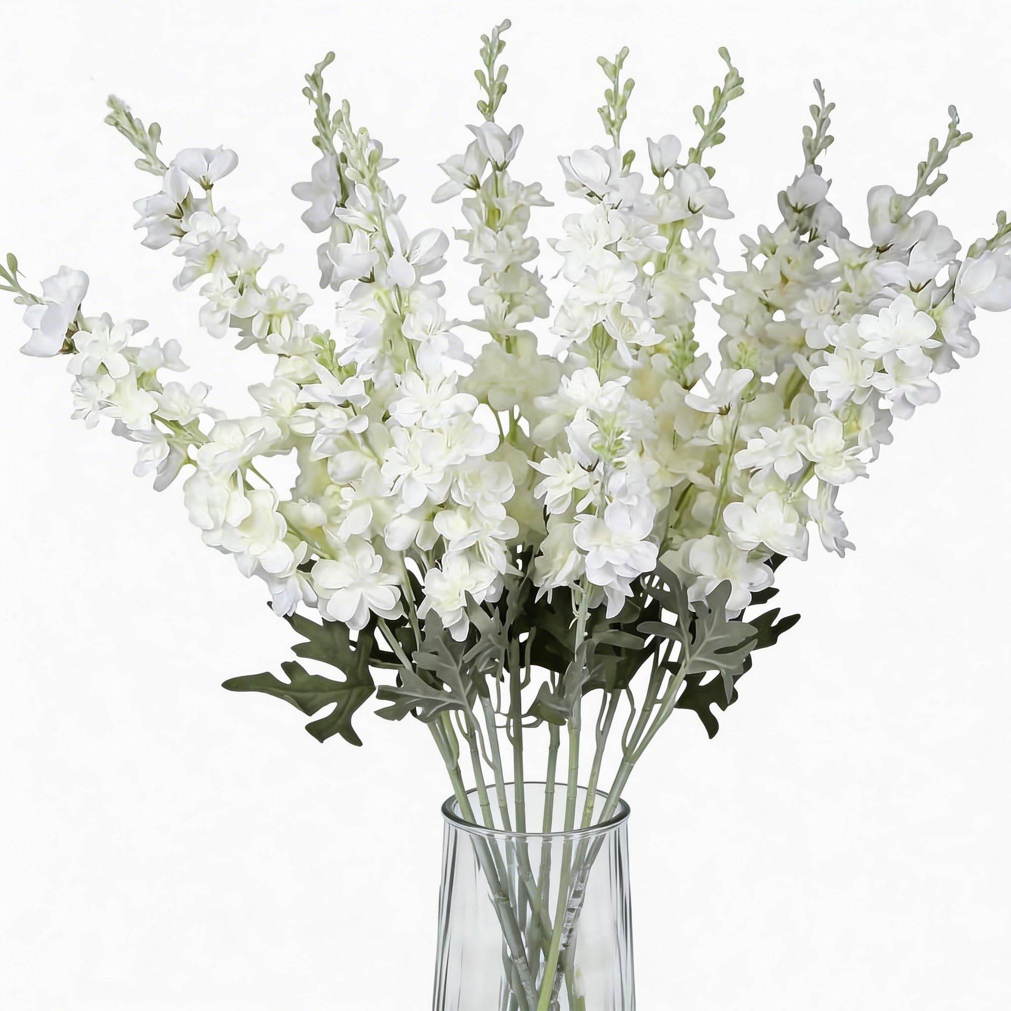 Outwisp Delphinium Artificial Flowers 8-Pack