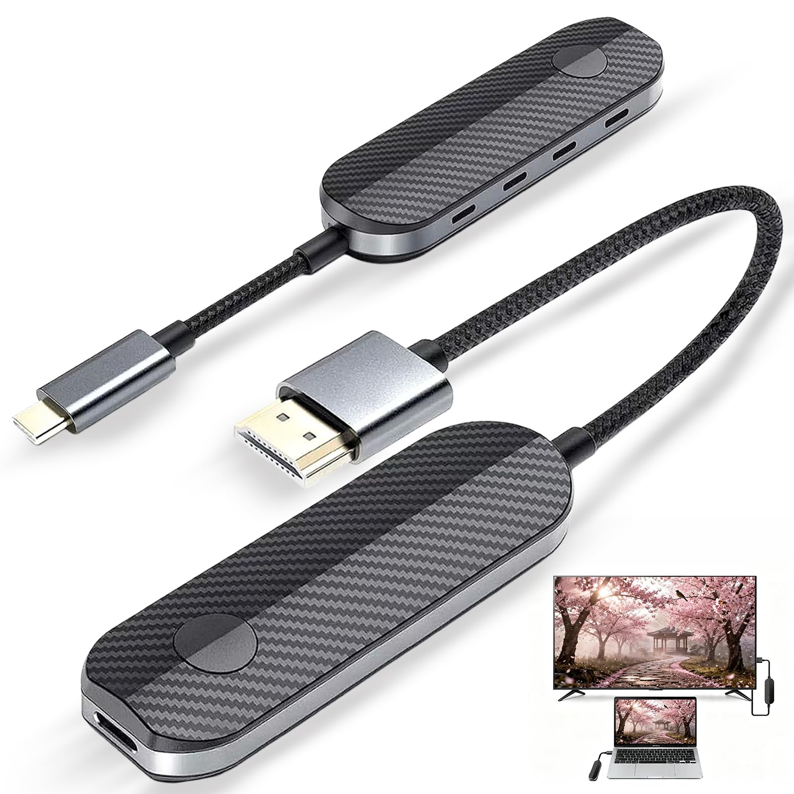 Photo 1 of iShare Pro 2026 Wireless HDMI Transmitter and Receiver Kit, 1080P HD Wireless HDMI Kit for iPhone15/16/17 iPad MacBook, HDCP 2.2 for Netflix Disney+, TikTok Viral for Lag-Free Gaming & Home Theater