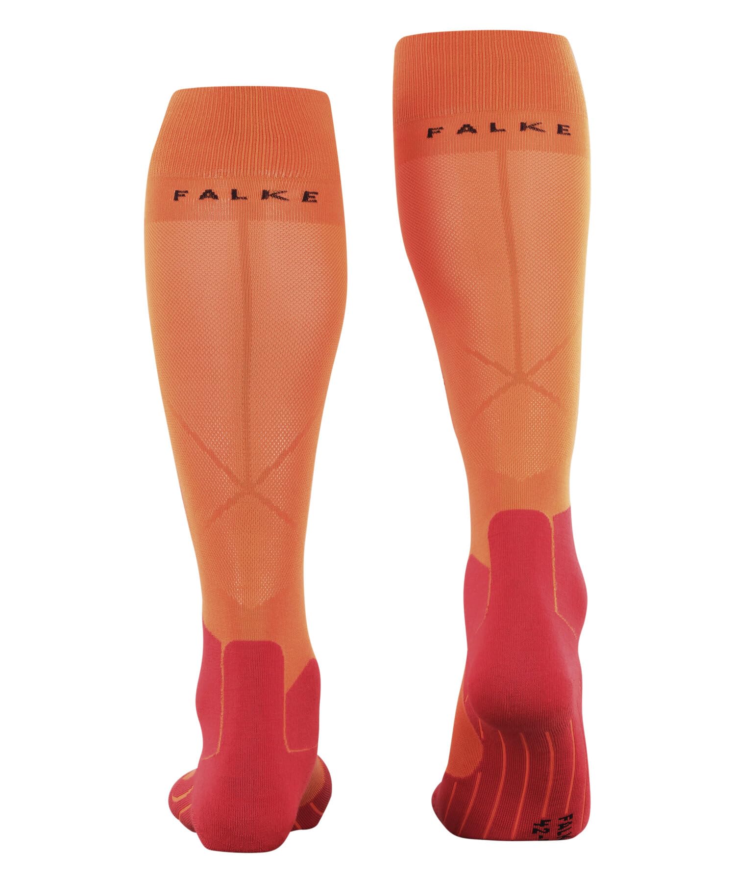 FALKE Mężczyźni Skarpety narciarskie SK5 Expert M Kh jedwabny materiał funkcjonalny ciepłe cienkie 1 Para, Pomarańczowy Flash Orange 8034, 44-45