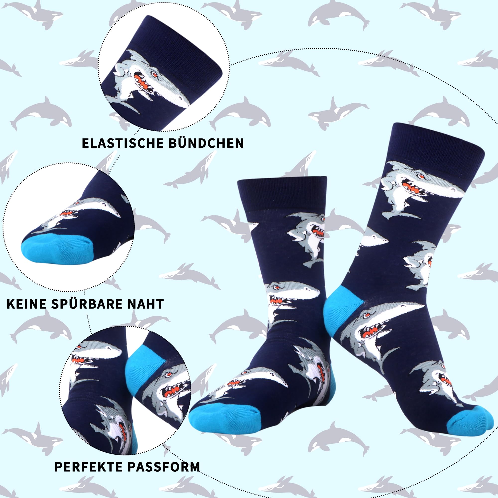 WeciBor Męska sukienka fajna kolorowa fantazyjna nowość zabawna codzienna czesana bawełna Crew Socks Pack