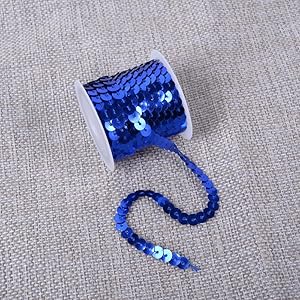 Namzi Dunkelblaues Paillettenband 6 mm, 10 Stück