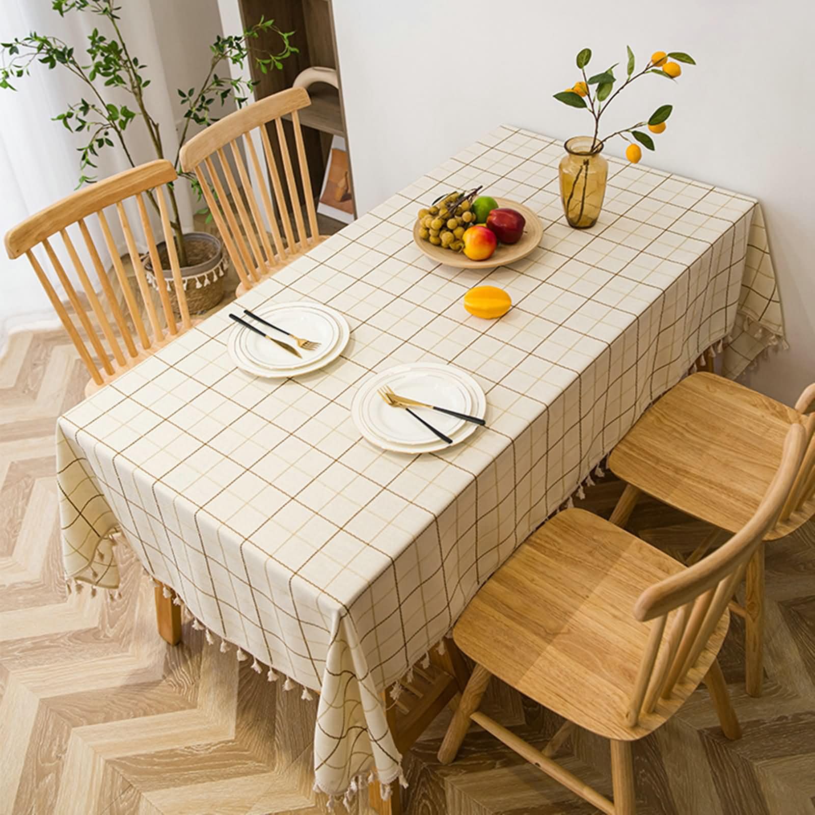 Nappe de table rectangulaire pour pique-nique et repas en terrasse