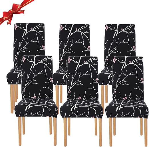 6 Coprisedie Elasticizzati Impermeabili - Per Sedie Da Pranzo, Cucina, Ufficio, Grigio, Lavabili In Lavatrice